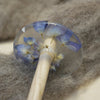 Botanical Top Whorl Resin Drop Spindle - 'Blue Hydrangea' 34g