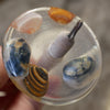 Botanical Top Whorl Resin Drop Spindle - Dorset Sea Shells, 33g