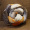 100g Hand Dyed Dorset Horn Wool Top for Handspinning or Felting - 'Owl'