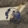 Botanical Top Whorl Resin Drop Spindle - 'Blue Hydrangea' 34g