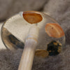 Botanical Top Whorl Resin Drop Spindle - Dorset Sea Shells, 33g