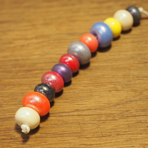 Handmade Lampwork Glass Beads - Multicoloured Shimmer (1)