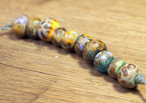 Handmade Lampwork Glass Beads - Rustic Set 2